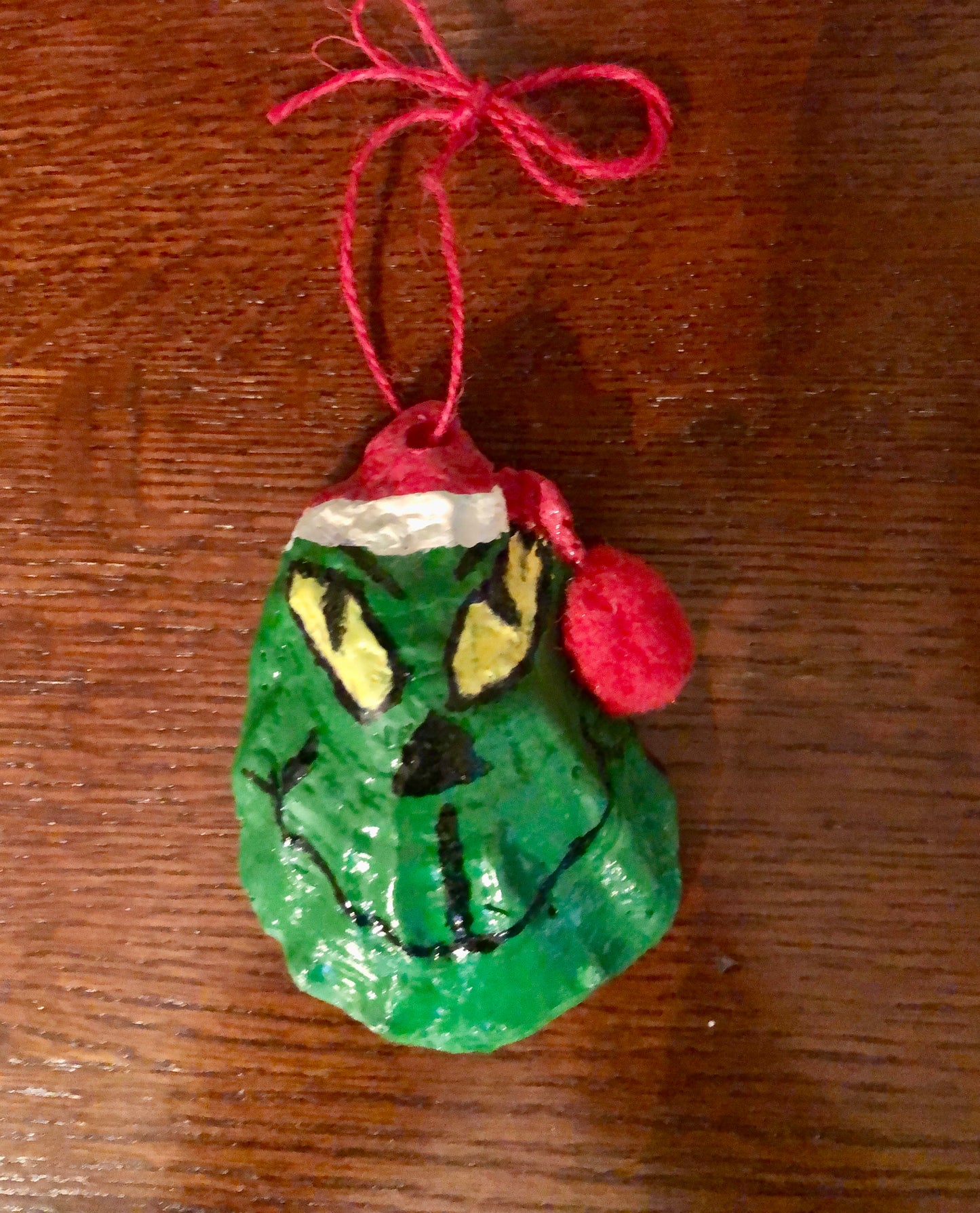 Grinch Oyster Shell Ornament