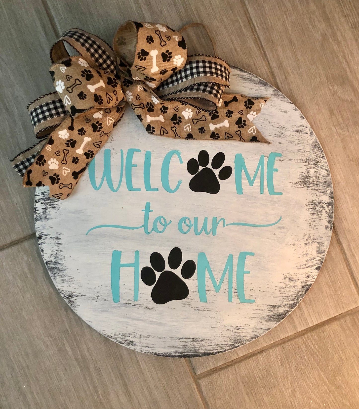 Welcome to Our Home Pet Wreath