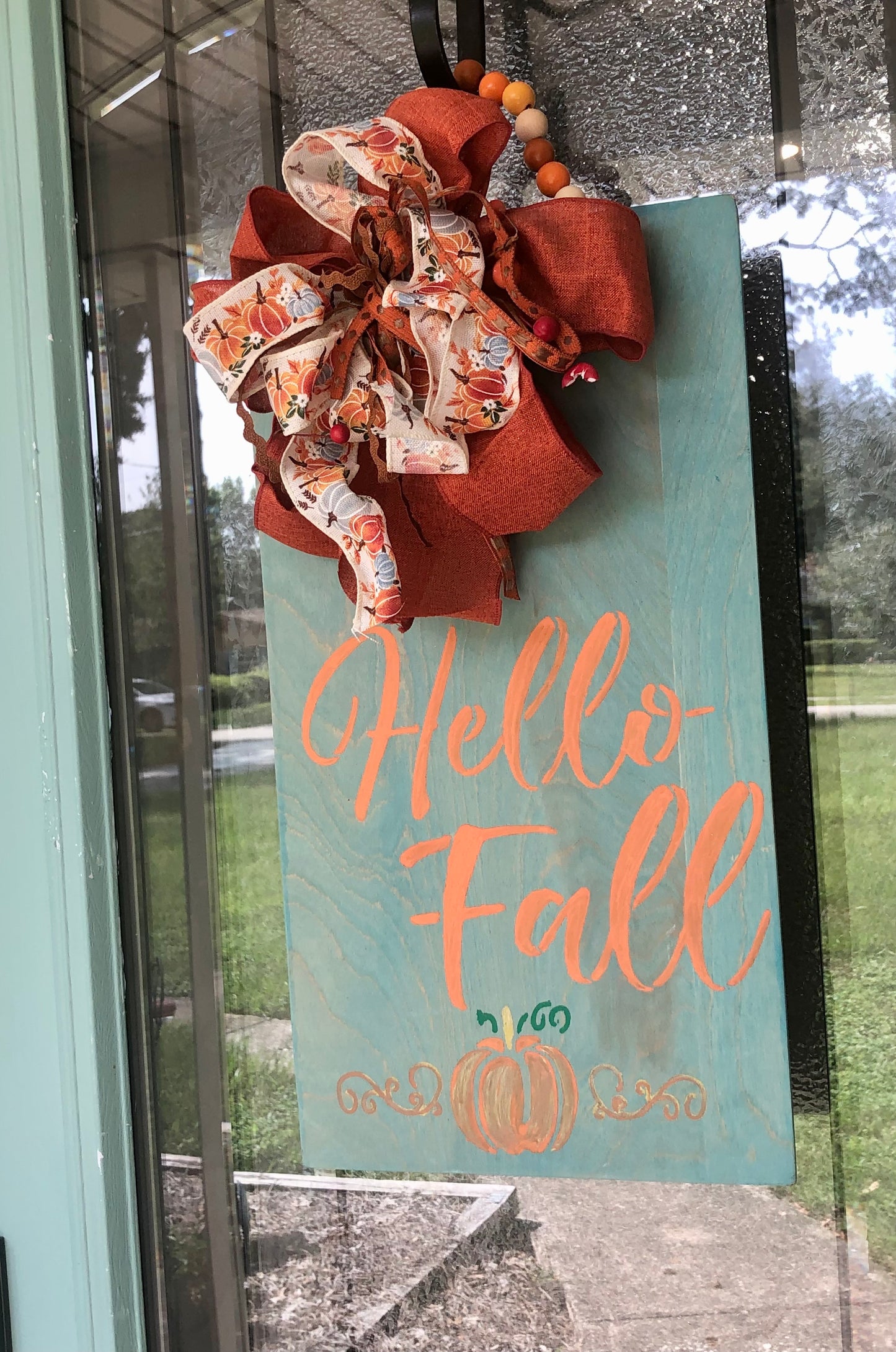 Fall Square Wreath 10”Wx18”H