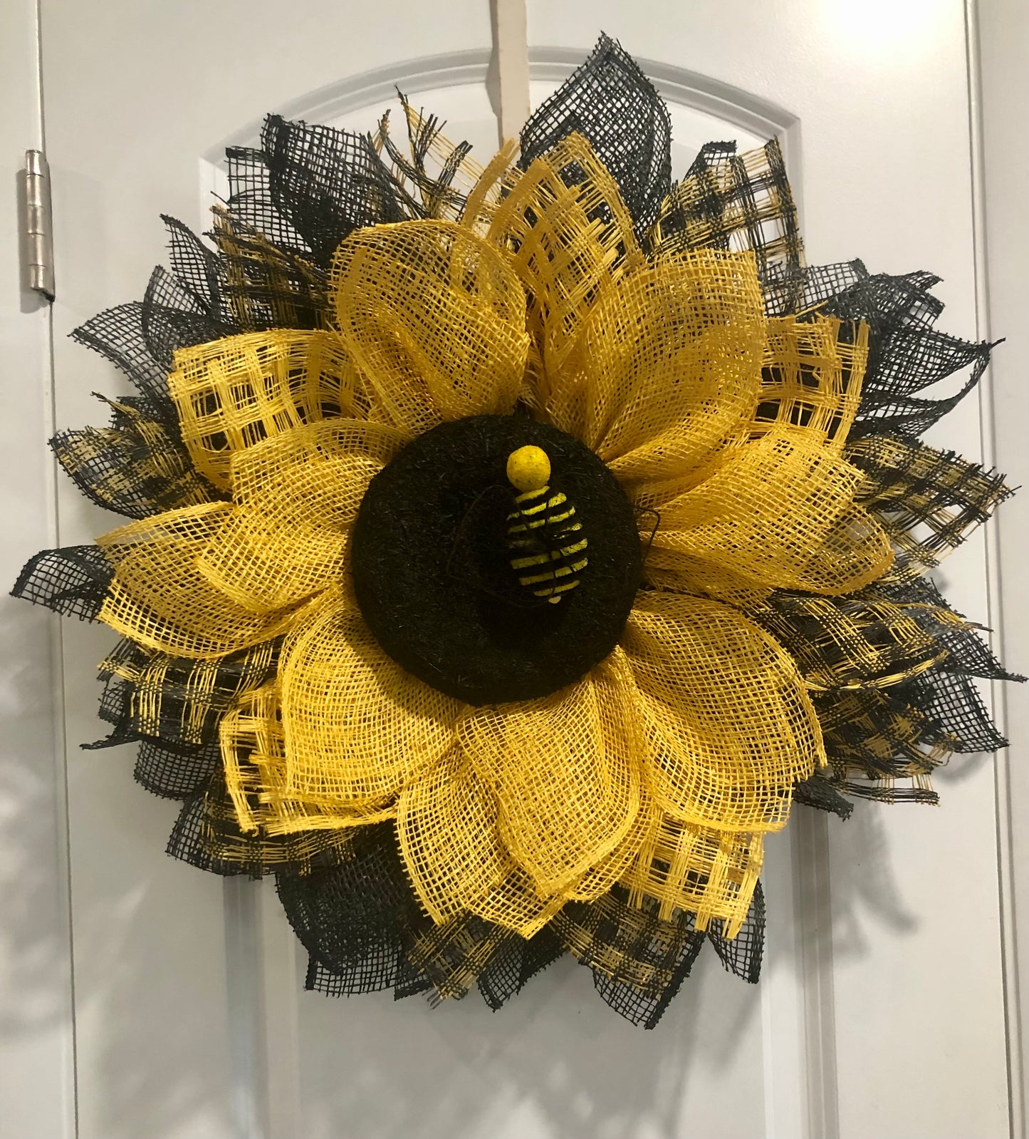 Sunflower Bee Wreath