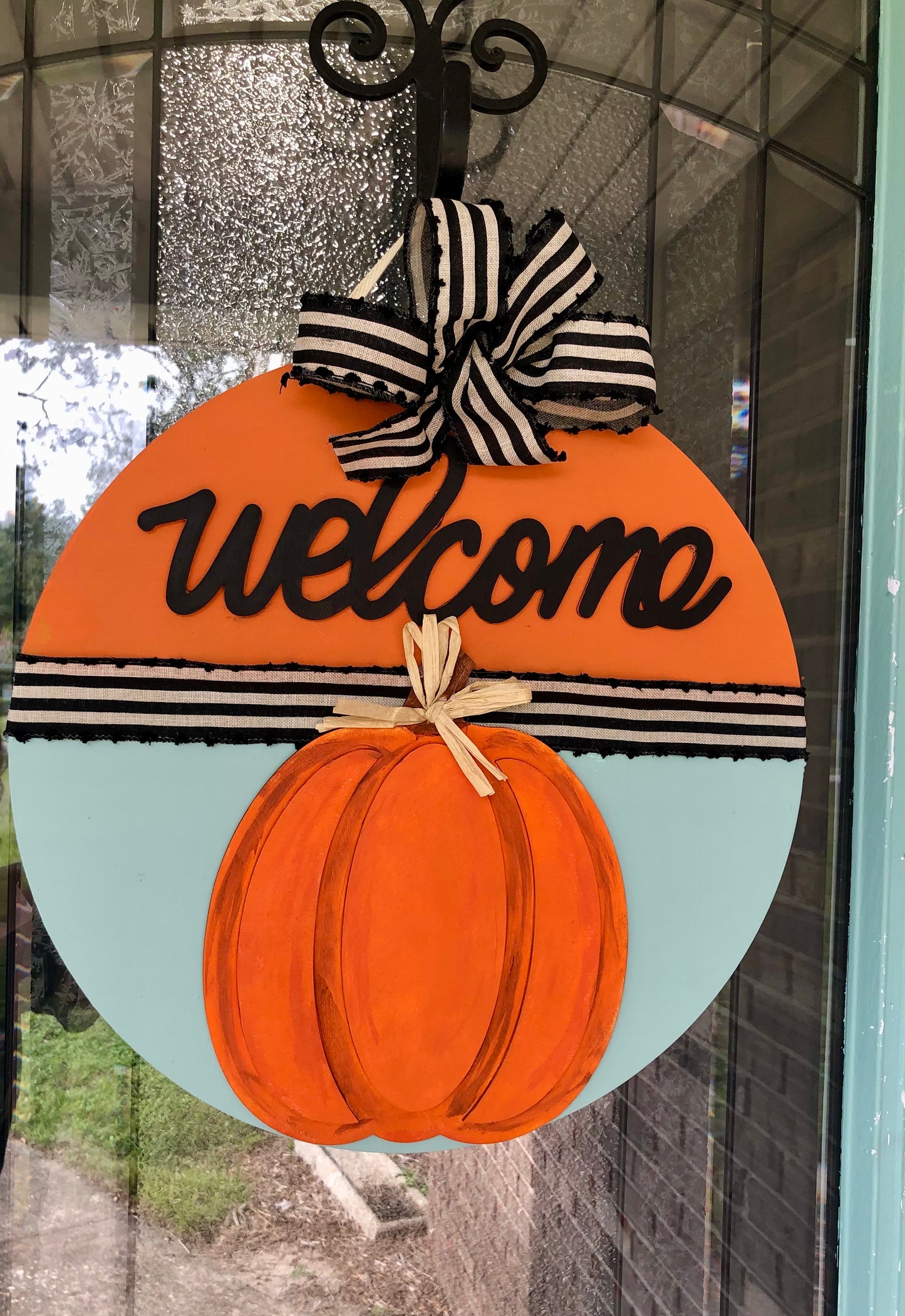 Fall Wooden Pumpkin Wreath