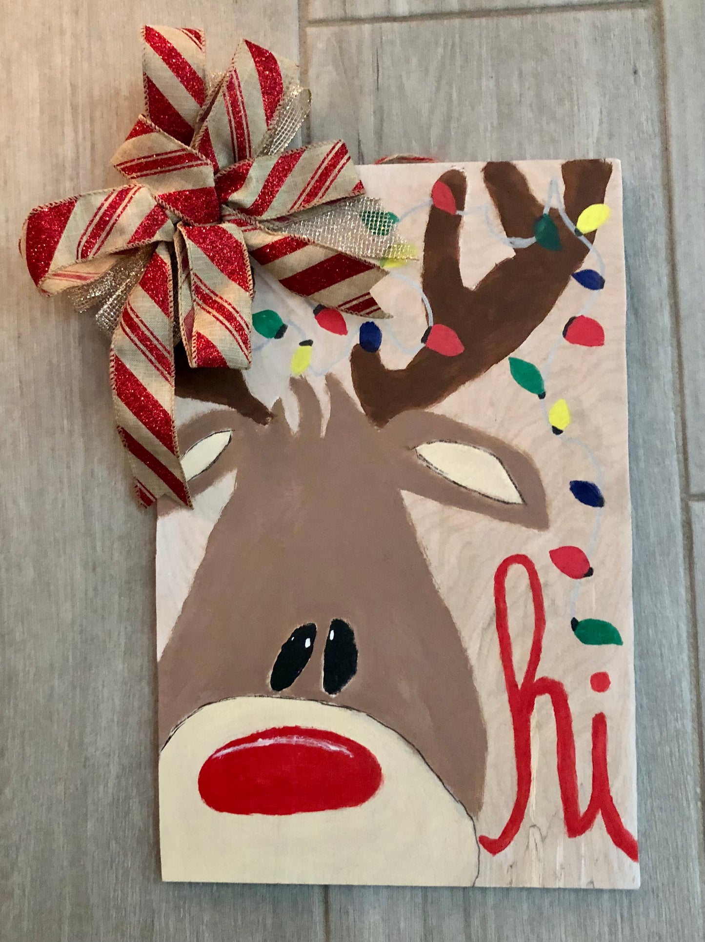 Reindeer Square Wreath