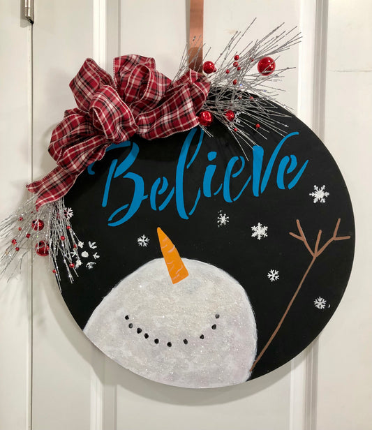 Snowman Wreath