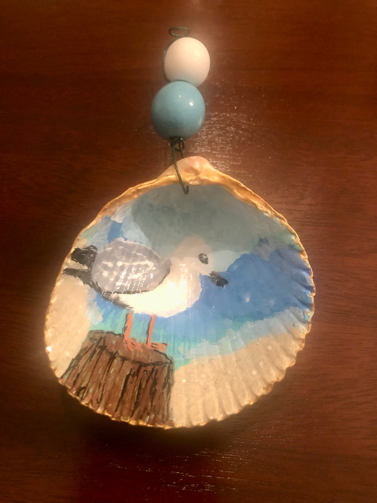 Seagull Shell Ornament